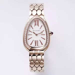 Bvlgari Serpenti Seduttori Watch RG 103146 BVF 1:1 Best Edition White Dial Diamonds Bezel - Super Clone Watch | 1:1 Best Version