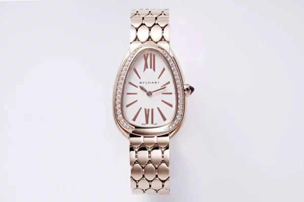 Bvlgari Serpenti Seduttori Watch RG 103146 BVF 1:1 Best Edition White Dial Diamonds Bezel - Super Clone Watch | 1:1 Best Version
