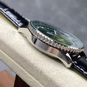 Breitling Navitimer Automatic 41mm SS BLSF Green Dial on Black Leather Strap A2824 V2 - Super Clone Watch | 1:1 Best Version