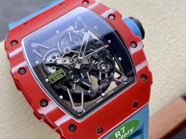 RICHARD MILLE RM035-02 Red NTPT R7 Factory 1:1 Best Edition Blue Rubber Strap - Super Clone Watch | 1:1 Best Version