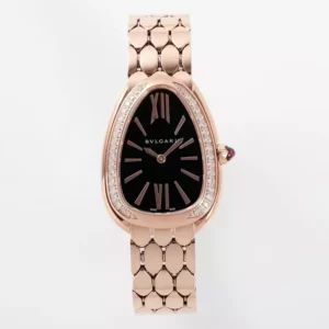 Bvlgari Serpenti Seduttori Watch RG 103453 BVF 1:1 Best Edition Black Dial Diamonds Bezel - Super Clone Watch | 1:1 Best Version