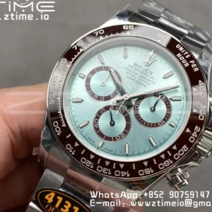 Rolex Daytona 126506 QF 1:1 Best Edition Ice Blue Dial Lume Marker SH4131 V6 (Gain Weight) - Super Clone Watch | 1:1 Best Version