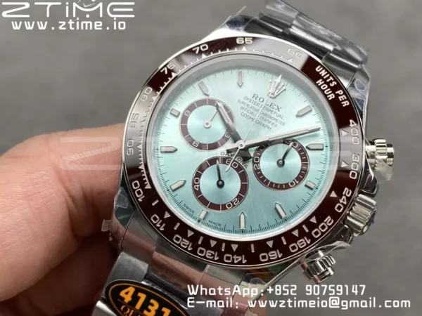 Rolex Daytona 126506 QF 1:1 Best Edition Ice Blue Dial Lume Marker SH4131 V6 (Gain Weight) - Super Clone Watch | 1:1 Best Version