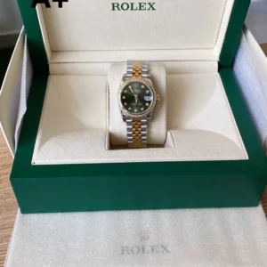 Rolex DateJust SS/YG 31mm 278383 A+ Factory 1:1 Best Edition Green Dial Diamond Bezel - Super Clone Watch | 1:1 Best Version
