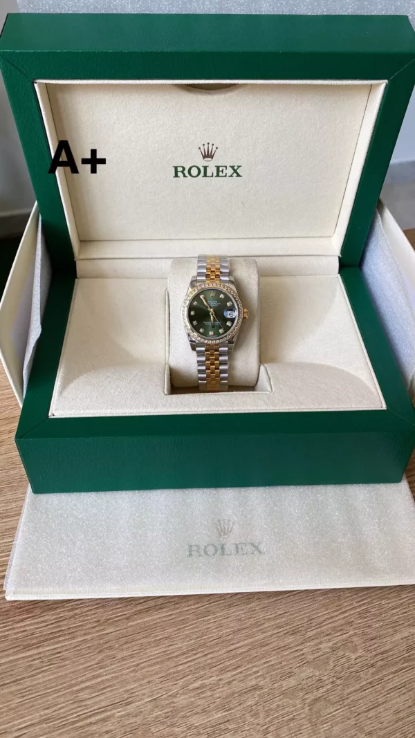 Rolex DateJust SS/YG 31mm 278383 A+ Factory 1:1 Best Edition Green Dial Diamond Bezel - Super Clone Watch | 1:1 Best Version