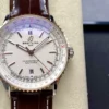 Breitling Navitimer Automatic 41mm SS BLSF Ice White Dial on Brown Leather Strap A2824 V2 - Super Clone Watch | 1:1 Best Version