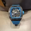 Richard Mille RM055 NTPT APS Factory 1:1 Best Edition Blue Bezel Blue Crown Rubber Strap - Super Clone Watch | 1:1 Best Version