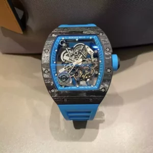 リシャール・ミル RM055 NTPT APSファクトリー 1:1ベスト・エディション ブルーベゼル ブルークラウン ラバーストラップ - スーパークローンウォッチ｜1:1ベスト・バージョン