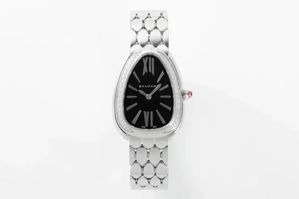 Bvlgari Serpenti Seduttori Watch SS 103449 BVF 1:1 Best Edition Black Dial Diamonds Bezel - スーパークローンウォッチ｜1:1ベストバージョン
