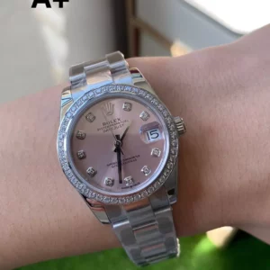 Rolex DateJust 31mm 278384 A+ Factory 1:1 Best Edition Pink Dial on Diamond Bezel DD2824 - Super Clone Watch | 1:1 Best Version