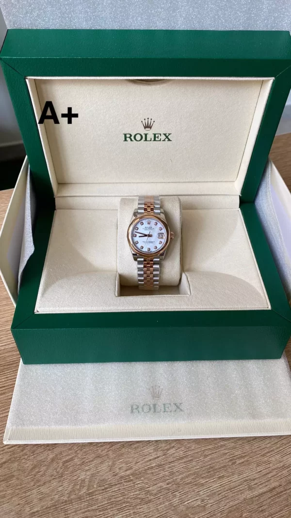 Rolex DateJust SS/RG 31mm 278271 A+ Factory 1:1 Best Edition MOP Diamond Dial Smooth Bezel - Super Clone Watch | 1:1 Best Version