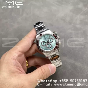 Rolex Daytona 126506 QF 1:1 Best Edition Ice Blue Dial Lume Marker SH4131 V6 (Gain Weight) - Super Clone Watch | 1:1 Best Version