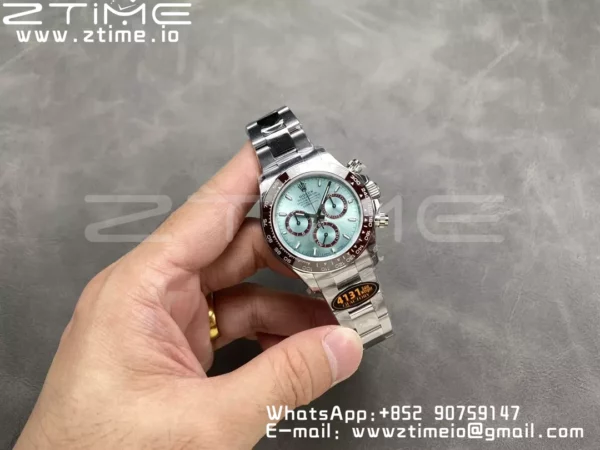 Rolex Daytona 126506 QF 1:1 Best Edition Ice Blue Dial Lume Marker SH4131 V6 (Gain Weight) - Super Clone Watch | 1:1 Best Version