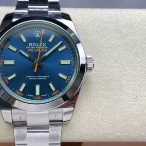 Rolex Milgauss 116400GV VSF 1:1 Best Edition 904L Steel Blue Dial on SS Bracelet VS3131 - Super Clone Watch | 1:1 Best Version