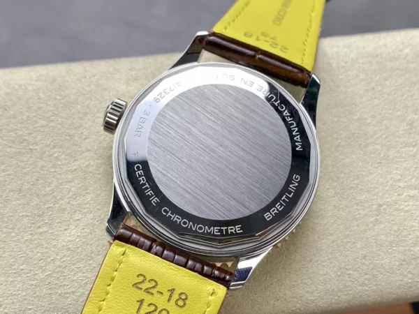 Breitling Navitimer Automatic 41mm SS BLSF Ice White Dial on Brown Leather Strap A2824 V2 - Super Clone Watch | 1:1 Best Version