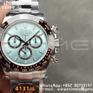 Rolex Daytona 126506 QF 1:1 Best Edition Ice Blue Dial Lume Marker SH4131 V6 (Gain Weight) - Super Clone Watch | 1:1 Best Version