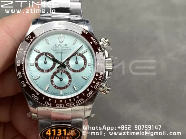Rolex Daytona 126506 QF 1:1 Best Edition Ice Blue Dial Lume Marker SH4131 V6 (Gain Weight) - Super Clone Watch | 1:1 Best Version