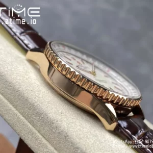 Breitling Navitimer Automatic 41mm RG BLSF White Dial on Brown Leather Strap A2824 V2 - Super Clone Watch | 1:1 Best Version