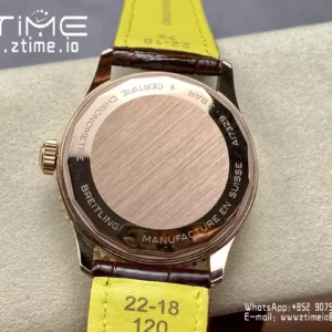 Breitling Navitimer Automatic 41mm RG BLSF White Dial on Brown Leather Strap A2824 V2 - Super Clone Watch | 1:1 Best Version