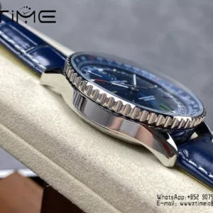 Breitling Navitimer Automatic 41mm SS BLSF Blue Dial on Blue Leather Strap A2824 V2 - Super Clone Watch | 1:1 Best Version