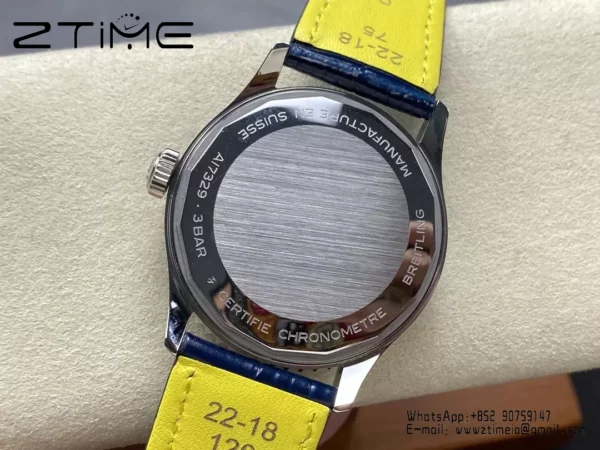 Breitling Navitimer Automatic 41mm SS BLSF Blue Dial on Blue Leather Strap A2824 V2 - Super Clone Watch | 1:1 Best Version