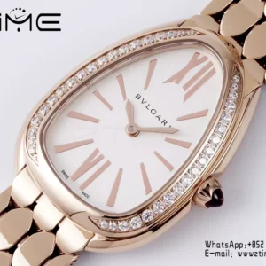 Bvlgari Serpenti Seduttori Watch RG 103146 BVF 1:1 Best Edition White Dial Diamonds Bezel - Super Clone Watch | 1:1 Best Version