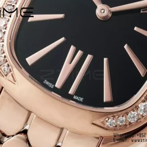 Bvlgari Serpenti Seduttori Watch RG 103453 BVF 1:1 Best Edition Black Dial Diamonds Bezel - Super Clone Watch | 1:1 Best Version