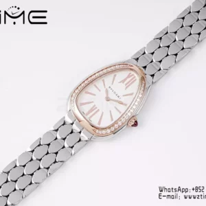 Bvlgari Serpenti Seduttori Watch SS 103143 BVF 1:1 Best Edition White Dial Diamonds Bezel - Super Clone Watch | 1:1 Best Version