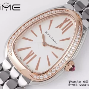 Bvlgari Serpenti Seduttori Watch SS 103143 BVF 1:1 Best Edition White Dial Diamonds Bezel - Super Clone Watch | 1:1 Best Version