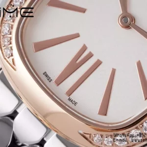Bvlgari Serpenti Seduttori Watch SS 103143 BVF 1:1 Best Edition White Dial Diamonds Bezel - Super Clone Watch | 1:1 Best Version