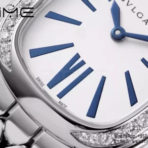 Bvlgari Serpenti Seduttori Watch SS 103148 BVF 1:1 Best Edition White Dial Blue Stripes - Super Clone Watch | 1:1 Best Version