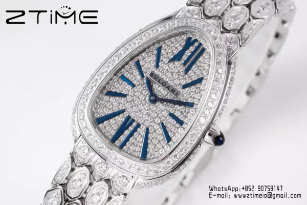 Bvlgari Serpenti Seduttori Watch SS 103159 BVF 1:1 Best Edition Diamonds Dial with Strap - Super Clone Watch | 1:1 Best Version