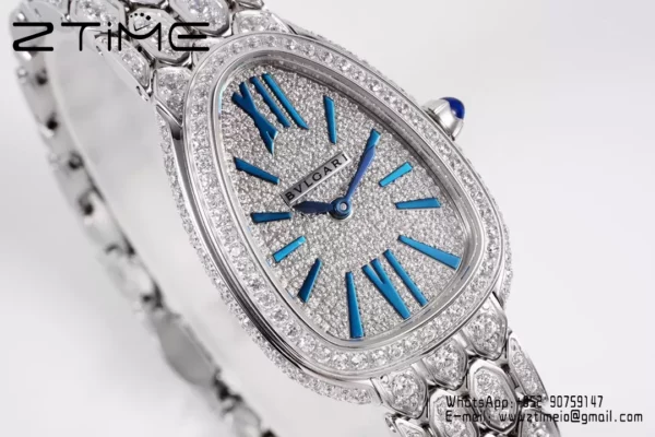 Bvlgari Serpenti Seduttori Watch SS 103159 BVF 1:1 Best Edition Diamonds Dial with Strap - Super Clone Watch | 1:1 Best Version