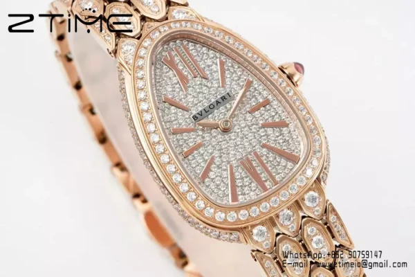 Bvlgari Serpenti Seduttori Watch SS 103160 BVF 1:1 Best Edition Diamonds Dial with Strap - Super Clone Watch | 1:1 Best Version