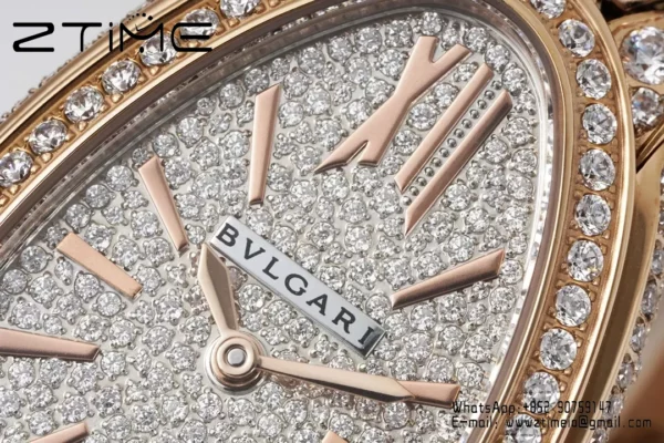 Bvlgari Serpenti Seduttori Watch SS 103160 BVF 1:1 Best Edition Diamonds Dial with Strap - Super Clone Watch | 1:1 Best Version
