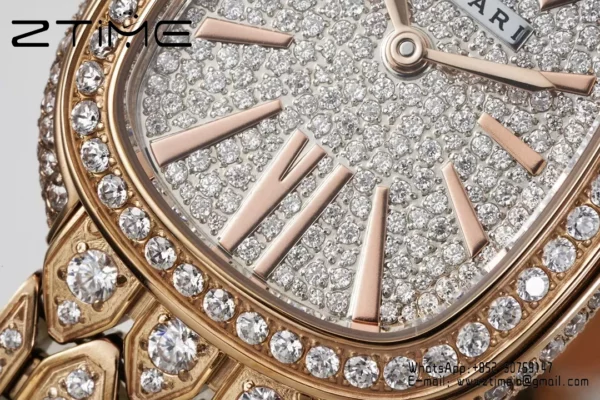 Bvlgari Serpenti Seduttori Watch SS 103160 BVF 1:1 Best Edition Diamonds Dial with Strap - Super Clone Watch | 1:1 Best Version