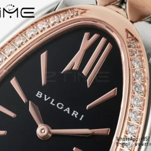 Bvlgari Serpenti Seduttori Watch SS 103450 BVF 1:1 Best Edition Black Dial Diamonds Bezel - Super Clone Watch | 1:1 Best Version