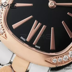 Bvlgari Serpenti Seduttori Watch SS 103450 BVF 1:1 Best Edition Black Dial Diamonds Bezel - Super Clone Watch | 1:1 Best Version