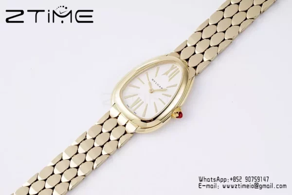 Bvlgari Serpenti Seduttori Watch YG 103145 BVF 1:1 Best Edition White Dial - Super Clone Watch | 1:1 Best Version