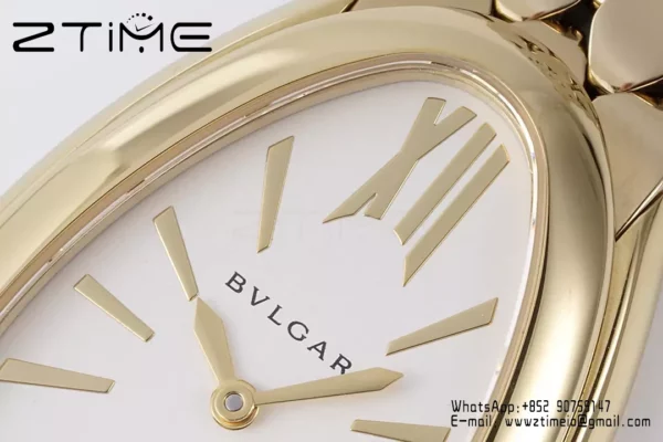Bvlgari Serpenti Seduttori Watch YG 103145 BVF 1:1 Best Edition White Dial - Super Clone Watch | 1:1 Best Version