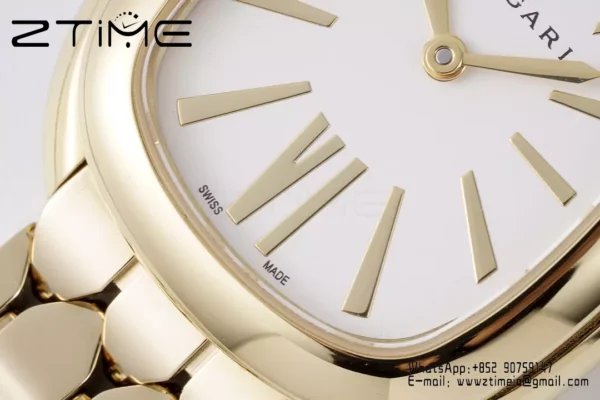 Bvlgari Serpenti Seduttori Watch YG 103145 BVF 1:1 Best Edition White Dial - Super Clone Watch | 1:1 Best Version