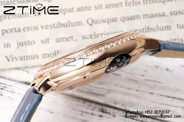 カルティエ バロンブルー 33mm RG AF 1:1 ベストエディション RG文字盤 ダイヤベゼル SEIKO NH05A - スーパークローンウォッチ｜1:1 ベストバージョン