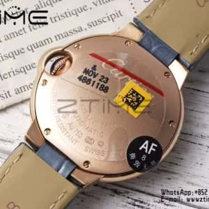 カルティエ バロンブルー 33mm RG AF 1:1 ベストエディション RG文字盤 ダイヤベゼル SEIKO NH05A - スーパークローンウォッチ｜1:1 ベストバージョン