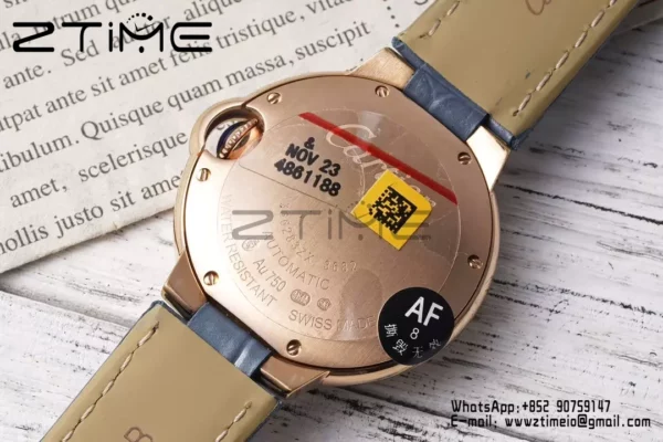 カルティエ バロンブルー 33mm RG AF 1:1 ベストエディション RG文字盤 ダイヤベゼル SEIKO NH05A - スーパークローンウォッチ｜1:1 ベストバージョン