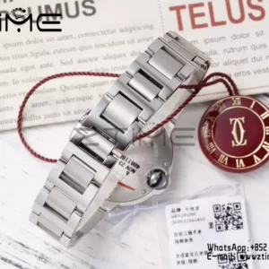 カルティエ バロンブルー 33mm SS AF 1:1 ベストエディション ピンクダイアル SSブレスレット セイコー NH05A - スーパークローンウォッチ｜1:1 ベストバージョン