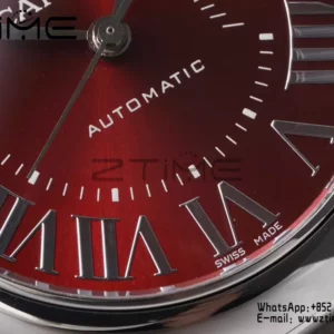 CARTIER Ballon Bleu 33mm SS AF 1:1 Best Edition Red Dial on SS Bracelet SEIKO NH05A - Super Clone Watch | 1:1 Best Version