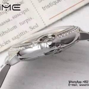CARTIER Ballon Bleu 33mm SS AF 1:1 Best Edition Silver Dial Diamonds Bezel on SS Bracelet SEIKO NH05A - Super Clone Watch | 1:1 Best Version