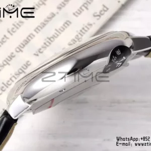CARTIER Ballon Bleu 33mm SS AF 1:1 Best Edition Silver Dial on Black Leather Strap SEIKO NH05A - Super Clone Watch | 1:1 Best Version