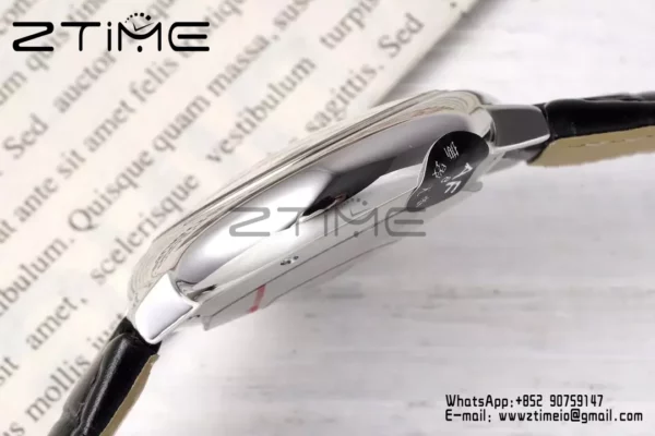 CARTIER Ballon Bleu 33mm SS AF 1:1 Best Edition Silver Dial on Black Leather Strap SEIKO NH05A - Super Clone Watch | 1:1 Best Version