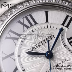 CARTIER Ballon Bleu 33mm SS AF 1:1 Best Edition White Dial Diamonds Bezel on SS Bracelet SEIKO NH05A - Super Clone Watch | 1:1 Best Version